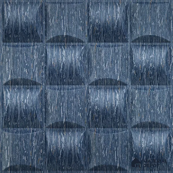 Blue Block PVC Matte Finish 3D Wall Panel | 20 in x 20 in | Electric Blue - 15 mm | Suitable for Dining, Feature Wall & TV Unit | Width is Subjected to 5% Variation