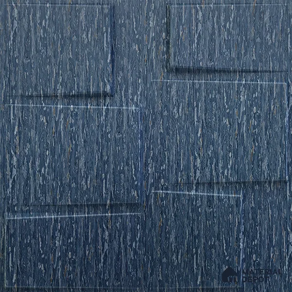Blue Stream PVC Matte Finish 3D Wall Panel | 20 in x 20 in | Electric Blue - 15 mm | Suitable for Dining, Feature Wall & TV Unit | Width is Subjected to 5% Variation