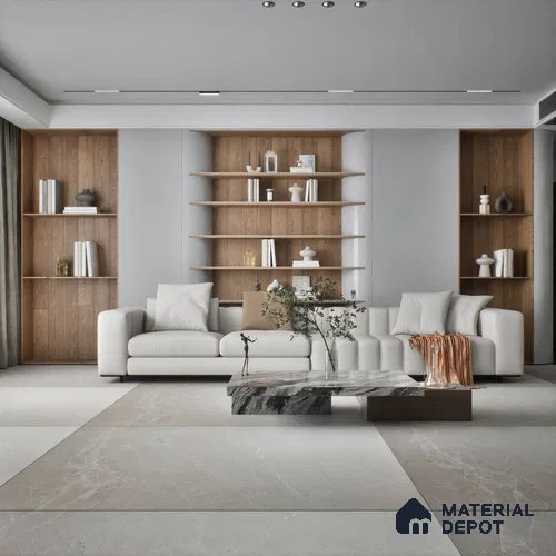 TL 03510 Elegante Krystallo Beige 1800x1200 mm Carving Matte Finish Endless Vitrified Wall & Floor Tile - 9 mm | Adhesive and Spacers Must be Used During Installation