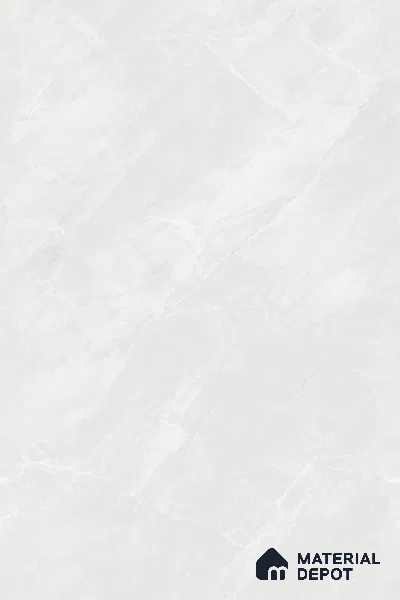 Large Format Marble Floor Tile TL 04404 Endless Dover Bianco Glossy Finish Vitrified Colorbody Tile - 15 mm | Suitable for Living Room, Bedroom, Office | Adhesive and Spacers Must be Used During Installation