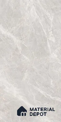 Large Format Endless Floor & Wall Tile TL 10579 Floris Bianco 8 ft x 4 ft Colour Body Vitrified Glossy Finish - 9 mm | Suitable for Living Room, Bedroom, Bathroom | Adhesive and Spacers Must be Used During Installation