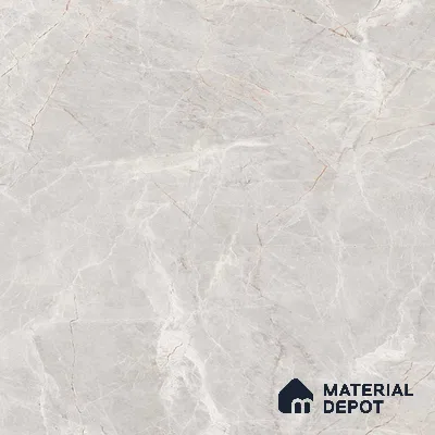 Large Format Endless Floor & Wall Tile TL 10579 Floris Bianco 8 ft x 4 ft Colour Body Vitrified Glossy Finish - 9 mm | Suitable for Living Room, Bedroom, Bathroom | Adhesive and Spacers Must be Used During Installation