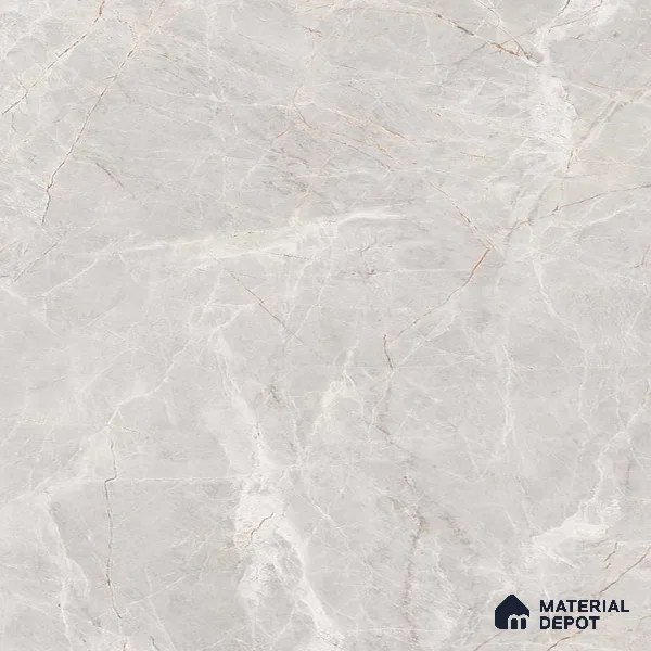 Large Format Endless Floor & Wall Tile TL 10579 Floris Bianco 8 ft x 4 ft Colour Body Vitrified Glossy Finish - 9 mm | Suitable for Living Room, Bedroom, Bathroom | Adhesive and Spacers Must be Used During Installation