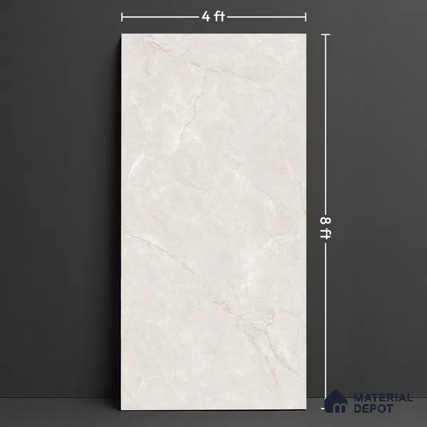 Large Format Endless Floor & Wall Tile TL 10578 Venezia Almond 8 ft x 4 ft Colour Body Vitrified Glossy Finish - 9 mm | Suitable for Living Room, Bedroom, Bathroom | Adhesive and Spacers Must be Used During Installation