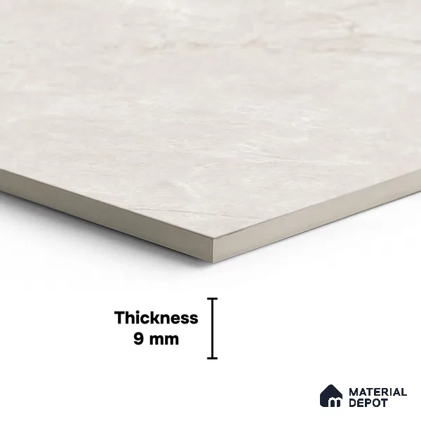Large Format Endless Floor & Wall Tile TL 10578 Venezia Almond 8 ft x 4 ft Colour Body Vitrified Glossy Finish - 9 mm | Suitable for Living Room, Bedroom, Bathroom | Adhesive and Spacers Must be Used During Installation