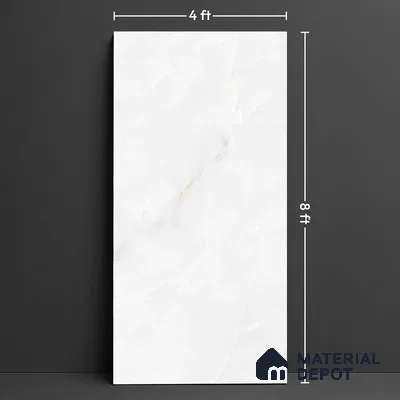 Large Format Endless Floor & Wall Tile TL 10575 Natural Onyx 8 ft x 4 ft Colour Body Vitrified Glossy Finish - 9 mm | Suitable for Living Room, Bedroom, Bathroom | Adhesive and Spacers Must be Used During Installation