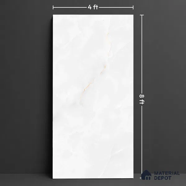 Large Format Endless Floor & Wall Tile TL 10575 Natural Onyx 8 ft x 4 ft Colour Body Vitrified Glossy Finish - 9 mm | Suitable for Living Room, Bedroom, Bathroom | Adhesive and Spacers Must be Used During Installation