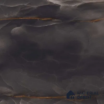 Large Format Endless Floor & Wall Tile TL 10586 Thunder Onyx 8 ft x 4 ft Colour Body Vitrified Glossy Finish - 9 mm | 2 Random Design | Suitable for Living Room, Bedroom, Bathroom | Adhesive and Spacers Must be Used During Installation
