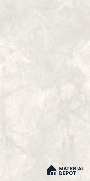 Large Format Endless Floor & Wall Tile TL 10576 Nivia Grey 8 ft x 4 ft Colour Body Vitrified Glossy Finish - 9 mm | Suitable for Living Room, Bedroom, Bathroom | Adhesive and Spacers Must be Used During Installation