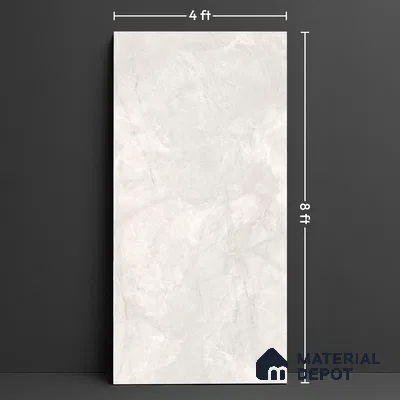 Large Format Endless Floor & Wall Tile TL 10576 Nivia Grey 8 ft x 4 ft Colour Body Vitrified Glossy Finish - 9 mm | Suitable for Living Room, Bedroom, Bathroom | Adhesive and Spacers Must be Used During Installation