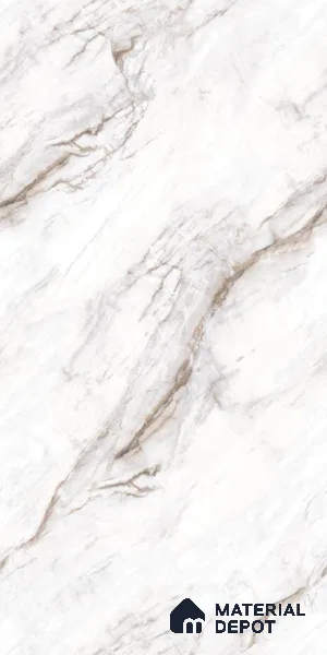 Large Format Endless Floor & Wall Tile TL 10577 Michel Angelo 8 ft x 4 ft Colour Body Vitrified Glossy Finish - 9 mm | Suitable for Living Room, Bedroom, Bathroom | Adhesive and Spacers Must be Used During Installation