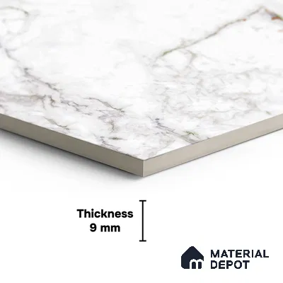 Large Format Endless Floor & Wall Tile TL 10574 Picasso Green 8 ft x 4 ft Colour Body Vitrified Glossy Finish - 9 mm | Suitable for Living Room, Bedroom, Bathroom | Adhesive and Spacers Must be Used During Installation