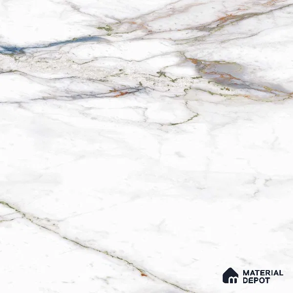 Large Format Endless Floor & Wall Tile TL 10574 Picasso Green 8 ft x 4 ft Colour Body Vitrified Glossy Finish - 9 mm | Suitable for Living Room, Bedroom, Bathroom | Adhesive and Spacers Must be Used During Installation
