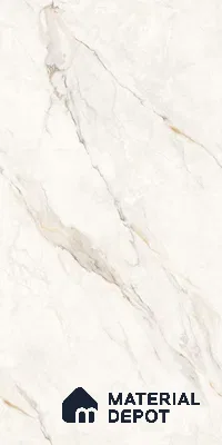 Large Format Endless Floor & Wall Tile TL 10583 Solomon White 8 ft x 4 ft Colour Body Vitrified Matte Finish - 9 mm | Suitable for Living Room, Bedroom, Bathroom | Adhesive and Spacers Must be Used During Installation