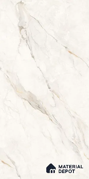 Large Format Endless Floor & Wall Tile TL 10583 Solomon White 8 ft x 4 ft Colour Body Vitrified Matte Finish - 9 mm | Suitable for Living Room, Bedroom, Bathroom | Adhesive and Spacers Must be Used During Installation