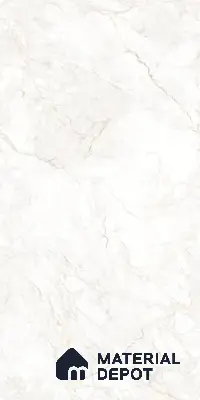 Large Format Endless Floor & Wall Tile TL 10584 Nura White 8 ft x 4 ft Colour Body Vitrified Matte Finish - 9 mm | Suitable for Living Room, Bedroom, Bathroom | Adhesive and Spacers Must be Used During Installation
