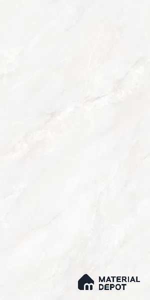 Large Format Endless Floor & Wall Tile TL 10582 Onyx Izola White 8 ft x 4 ft Colour Body Vitrified Matte Finish - 9 mm | Suitable for Living Room, Bedroom, Bathroom | Adhesive and Spacers Must be Used During Installation