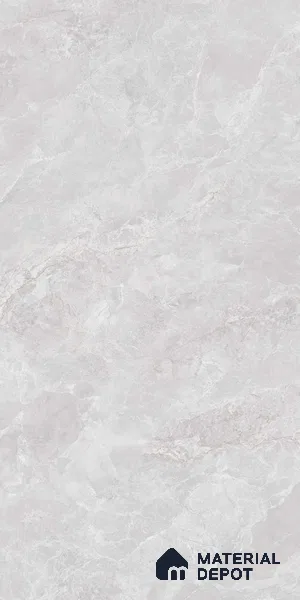 Large Format Endless Floor & Wall Tile TL 10585 Vega Silver 8 ft x 4 ft Colour Body Vitrified Matte Finish - 9 mm | Suitable for Living Room, Bedroom, Bathroom | Adhesive and Spacers Must be Used During Installation