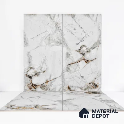Endless Floor & Wall Tile TL 06258 Ceaseless Glacier White 4 ft x 2 ft Vitrified Matte Finish - 9 mm (Random Design 4) | Suitable for Living Room, Bedroom, Bathroom & Kitchen