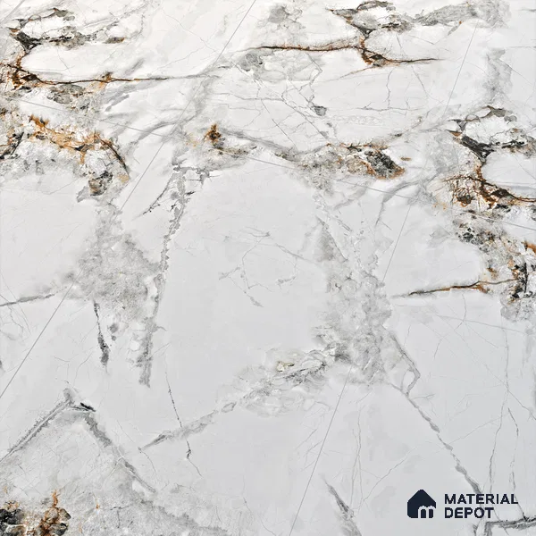 Endless Floor & Wall Tile TL 06258 Ceaseless Glacier White 4 ft x 2 ft Vitrified Matte Finish - 9 mm (Random Design 4) | Suitable for Living Room, Bedroom, Bathroom & Kitchen