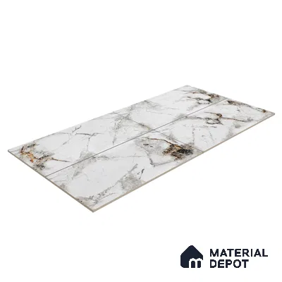Endless Floor & Wall Tile TL 06258 Ceaseless Glacier White 4 ft x 2 ft Vitrified Matte Finish - 9 mm (Random Design 4) | Suitable for Living Room, Bedroom, Bathroom & Kitchen