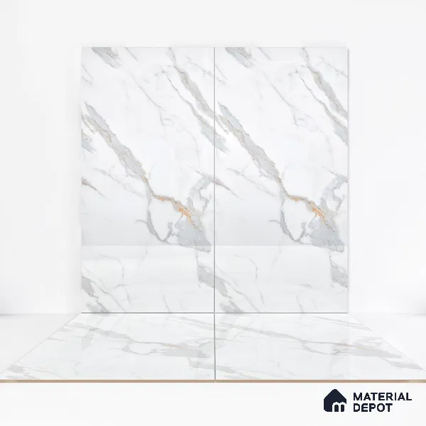 Endless Floor & Wall Tile TL 06278  Highnote Blue 4 ft x 2 ft Vitrified Glossy Finish - 9 mm (Random Design 4) | Suitable for Living Room, Bedroom, Bathroom & Kitchen (Sample)
