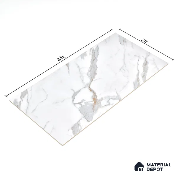 Endless Floor & Wall Tile TL 06278  Highnote Blue 4 ft x 2 ft Vitrified Glossy Finish - 9 mm (Random Design 4) | Suitable for Living Room, Bedroom, Bathroom & Kitchen (Sample)