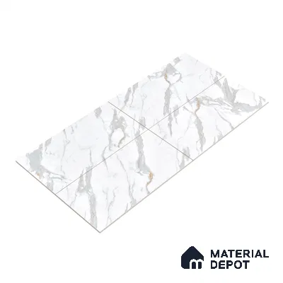 Endless Floor & Wall Tile TL 06278  Highnote Blue 4 ft x 2 ft Vitrified Glossy Finish - 9 mm (Random Design 4) | Suitable for Living Room, Bedroom, Bathroom & Kitchen (Sample)