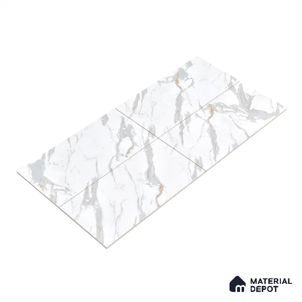 Endless Floor & Wall Tile TL 06278  Highnote Blue 4 ft x 2 ft Vitrified Glossy Finish - 9 mm (Random Design 4) | Suitable for Living Room, Bedroom, Bathroom & Kitchen (Sample)