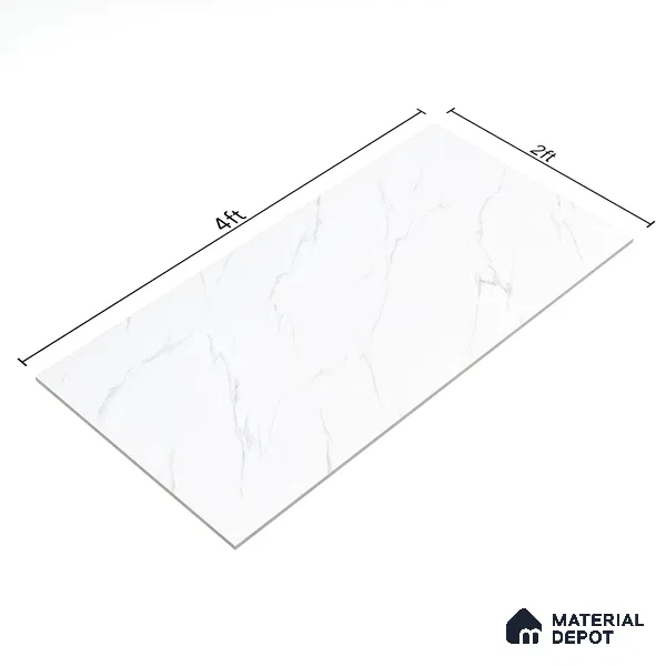 Endless Floor & Wall Tile TL 06259 Ceaseless Marble Wonder 4 ft x 2 ft Vitrified Matte Finish - 9 mm (Random Design 4) | Suitable for Living Room,Bedroom,Bathroom & Kitchen (Sample)