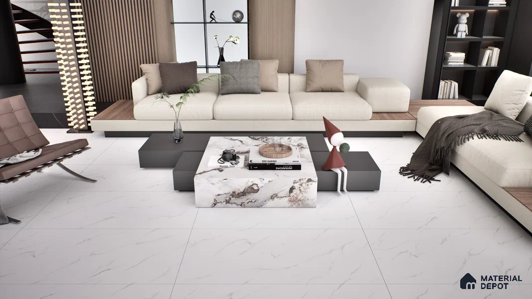 Endless Floor & Wall Tile TL 06259 Ceaseless Marble Wonder 4 ft x 2 ft Vitrified Matte Finish - 9 mm (Random Design 4) | Suitable for Living Room,Bedroom,Bathroom & Kitchen (Sample)