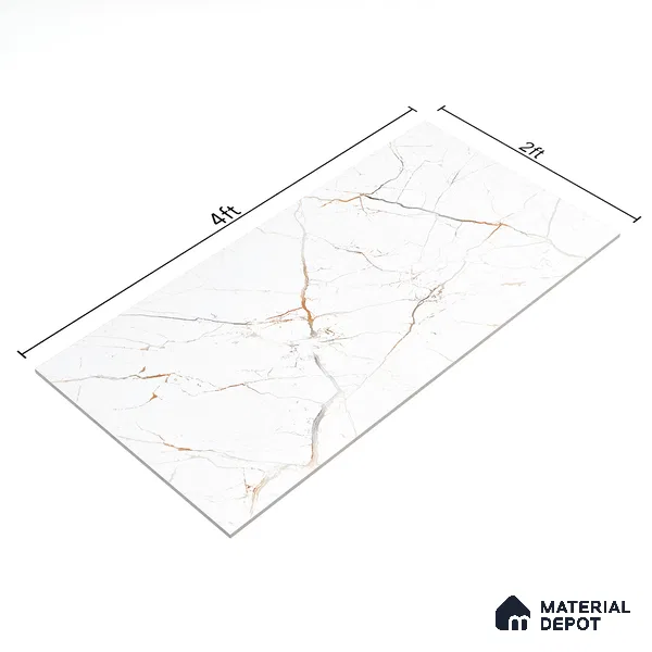 Endless Floor & Wall Tile TL 06260 Ceaseless Pure Shard 4 ft x 2 ft Vitrified Matte Finish - 9 mm (Random Design 4) | Suitable for Living Room, Bedroom, Bathroom & Kitchen (Sample)