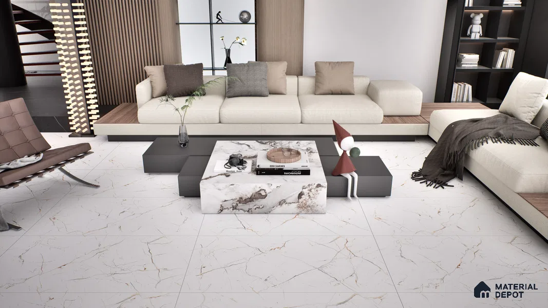 Endless Floor & Wall Tile TL 06260 Ceaseless Pure Shard 4 ft x 2 ft Vitrified Matte Finish - 9 mm (Random Design 4) | Suitable for Living Room, Bedroom, Bathroom & Kitchen (Sample)
