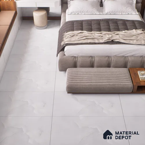 Endless Floor & Wall Tile TL 06262 Ceaseless Stone Silver 4 ft x 2 ft Vitrified Matte Finish - 9 mm (Random Design 4) | Suitable for Living Room, Bedroom, Bathroom & Kitchen
