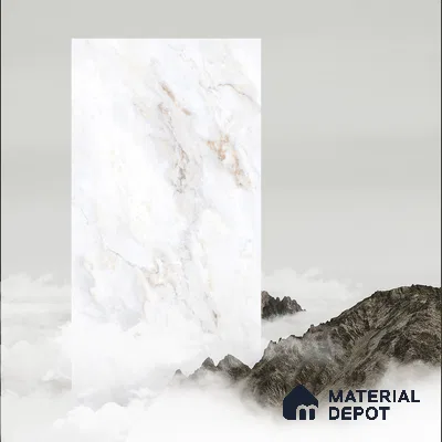 Endless Floor & Wall Tile TL 06280  Swista Snow 4 ft x 2 ft Vitrified Glossy Finish - 9 mm (Random Design 4) | Suitable for Living Room, Bedroom, Bathroom & Kitchen (Sample)