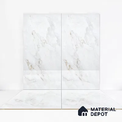 Endless Floor & Wall Tile TL 06280  Swista Snow 4 ft x 2 ft Vitrified Glossy Finish - 9 mm (Random Design 4) | Suitable for Living Room, Bedroom, Bathroom & Kitchen (Sample)