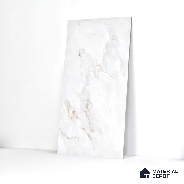 Endless Floor & Wall Tile TL 06280  Swista Snow 4 ft x 2 ft Vitrified Glossy Finish - 9 mm (Random Design 4) | Suitable for Living Room, Bedroom, Bathroom & Kitchen (Sample)