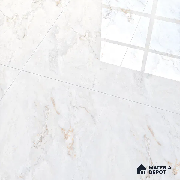 Endless Floor & Wall Tile TL 06280  Swista Snow 4 ft x 2 ft Vitrified Glossy Finish - 9 mm (Random Design 4) | Suitable for Living Room, Bedroom, Bathroom & Kitchen (Sample)