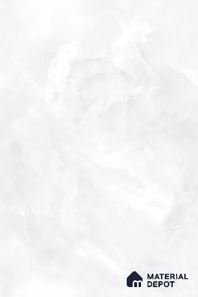 Endless Marble Floor & Wall Tile TL 06619 White Onyx 6 ft x 4 ft Glossy Finish Vitrified Large Format Tile - 9 mm | 3 Random Design | Suitable for Living Room, Bedroom, Bathroom | Adhesive and Spacers Must be Used During Installation (Sample)