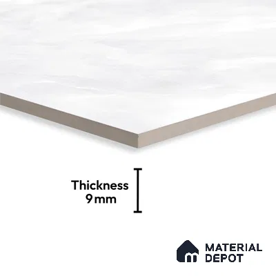 Endless Marble Floor & Wall Tile TL 06619 White Onyx 6 ft x 4 ft Glossy Finish Vitrified Large Format Tile - 9 mm | 3 Random Design | Suitable for Living Room, Bedroom, Bathroom | Adhesive and Spacers Must be Used During Installation (Sample)