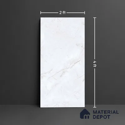 Marble Look Wall Tile TL 06620 C SGH Invisible Ice Endless Glossy 4 ft x 2 ft Glossy Finish Vitrified Tile - 9 mm | Suitable For living Room, Bedroom, Bathroom