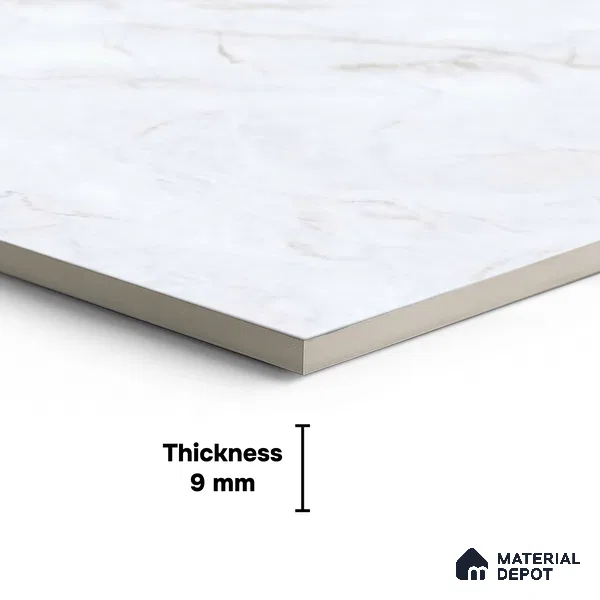 Marble Look Wall Tile TL 06620 C SGH Invisible Ice Endless Glossy 4 ft x 2 ft Glossy Finish Vitrified Tile - 9 mm | Suitable For living Room, Bedroom, Bathroom