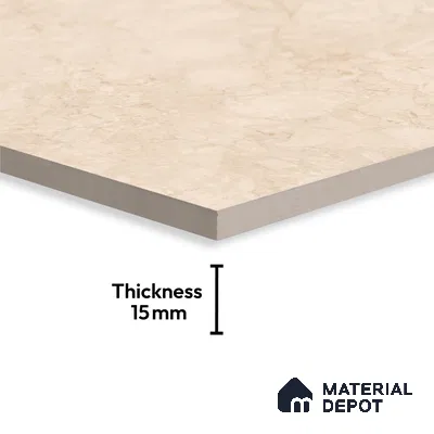 Budget Friendly Large Format Marble Floor Tile TL 04398 Endless Nicole Beige Glossy Finish Vitrified Colorbody Tile - 15 mm | Suitable for Living Room, Bedroom, Office | Adhesive and Spacers Must be Used During Installation