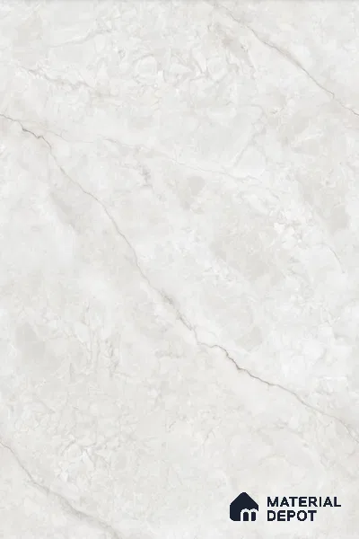 Large Format Marble Floor Tile TL 04405 Endless Prisma White Glossy Finish Vitrified Colorbody Tile - 15 mm | Suitable for Living Room, Bedroom, Office | Adhesive and Spacers Must be Used During Installation
