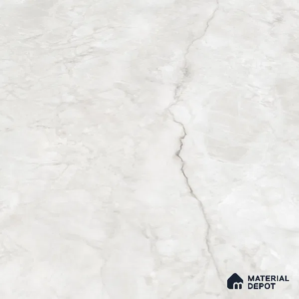 Large Format Marble Floor Tile TL 04405 Endless Prisma White Glossy Finish Vitrified Colorbody Tile - 15 mm | Suitable for Living Room, Bedroom, Office | Adhesive and Spacers Must be Used During Installation