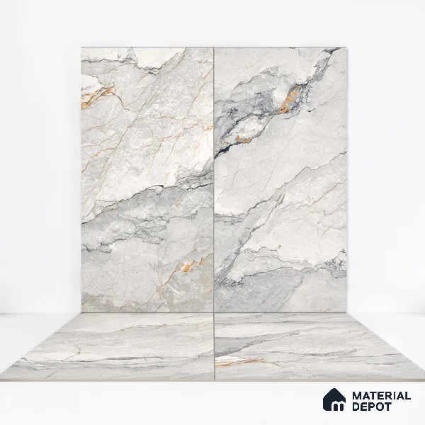 Endless Wall & Floor Tile TL 06207 Endura Alpine Cream 4 ft x 2 ft Vitrified Matte Finish - 9 mm (Random Design 4) | Suitable for Living Room,Bedroom,Bathroom & Kitchen