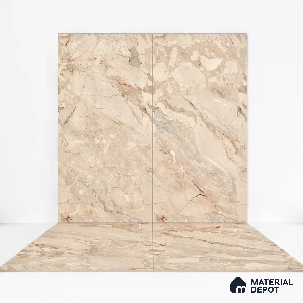 Endless Wall & Floor Tile TL 06209 Endura Desert Sand 4 ft x 2 ft Vitrified Matte Finish - 9 mm (Random Design 4) | Suitable for Living Room, Bedroom, Bathroom & Kitchen (Sample)