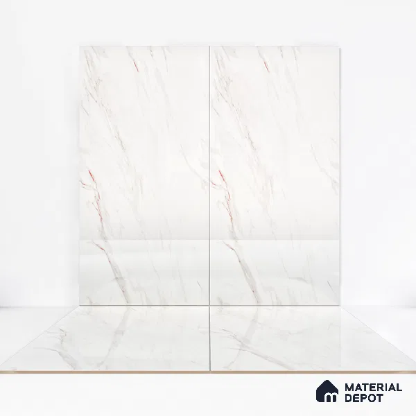 Endless Wall & Floor Tile TL 06199 Lumina Frosted Rose 4 ft x 2 ft Vitrified Glossy Finish - 9 mm (Random Design 4) | Suitable for Living Room, Bedroom, Bathroom & Kitchen (Sample)