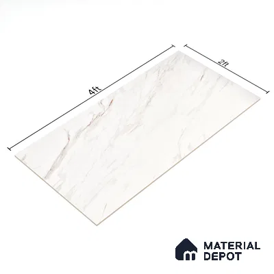 Endless Wall & Floor Tile TL 06199 Lumina Frosted Rose 4 ft x 2 ft Vitrified Glossy Finish - 9 mm (Random Design 4) | Suitable for Living Room, Bedroom, Bathroom & Kitchen (Sample)