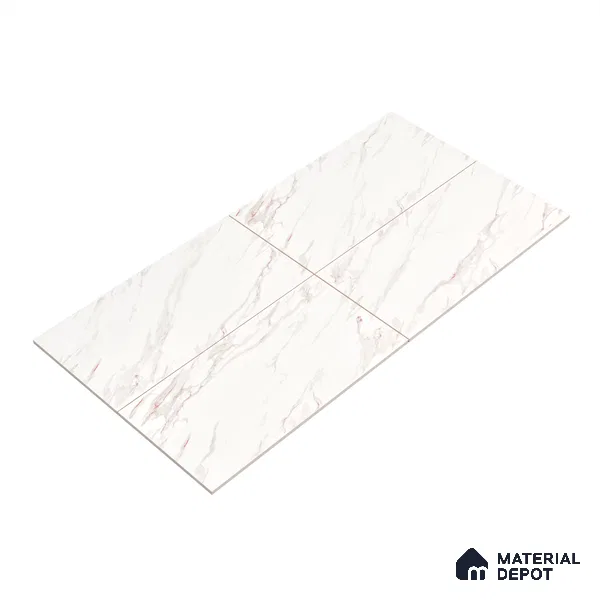 Endless Wall & Floor Tile TL 06199 Lumina Frosted Rose 4 ft x 2 ft Vitrified Glossy Finish - 9 mm (Random Design 4) | Suitable for Living Room, Bedroom, Bathroom & Kitchen (Sample)